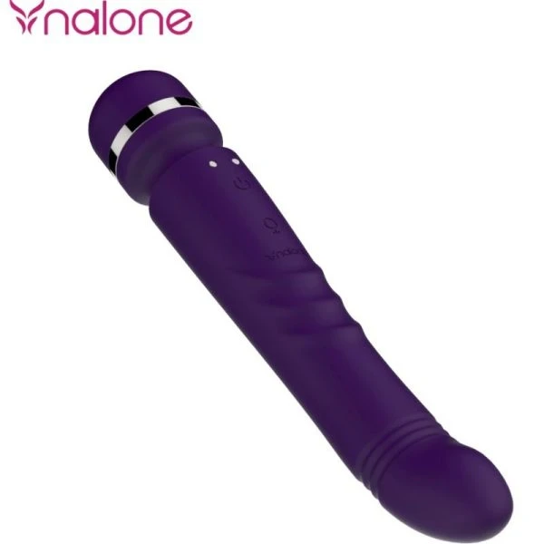 Nalone Yoni dubbelkopvibrator met 7 standen, siliconen en metaal