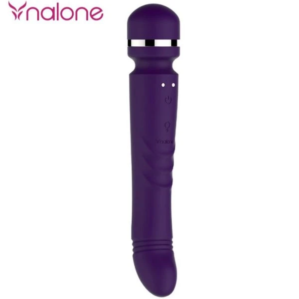 Nalone Yoni dubbelkopvibrator met 7 standen, siliconen en metaal