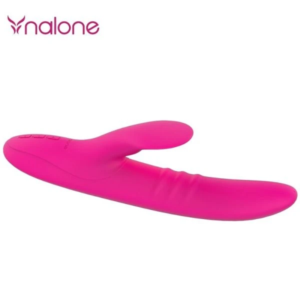 Nalone Peri Rabbit Vibrator met flexibele tong en swing-modus, 233 x 67 x 45 mm