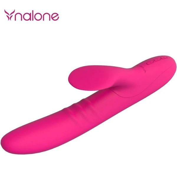 Nalone Peri Rabbit Vibrator met flexibele tong en swing-modus, 233 x 67 x 45 mm