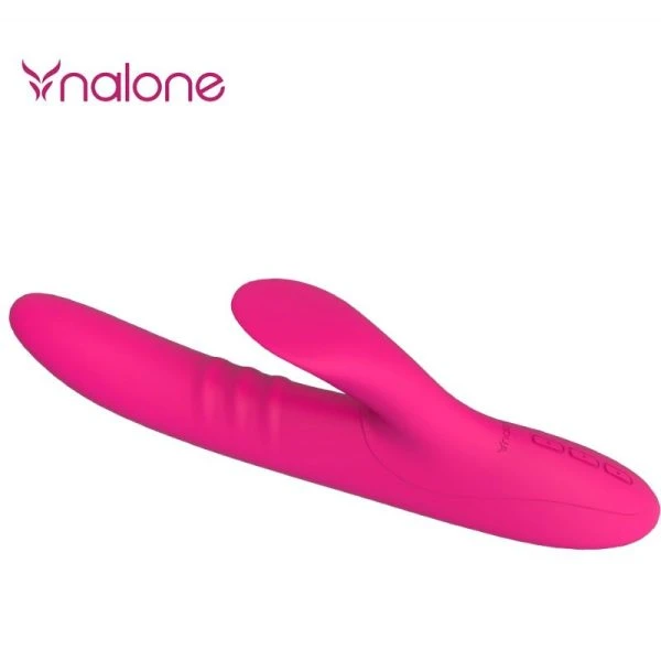 Nalone Peri Rabbit Vibrator met flexibele tong en swing-modus, 233 x 67 x 45 mm