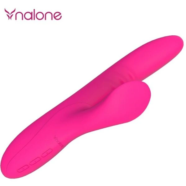 Nalone Peri Rabbit Vibrator met flexibele tong en swing-modus, 233 x 67 x 45 mm