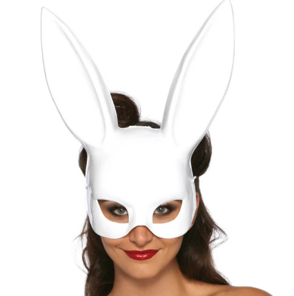 LEG Avenue Accessories Masquerade Konijnenmasker wit van polyethyleen