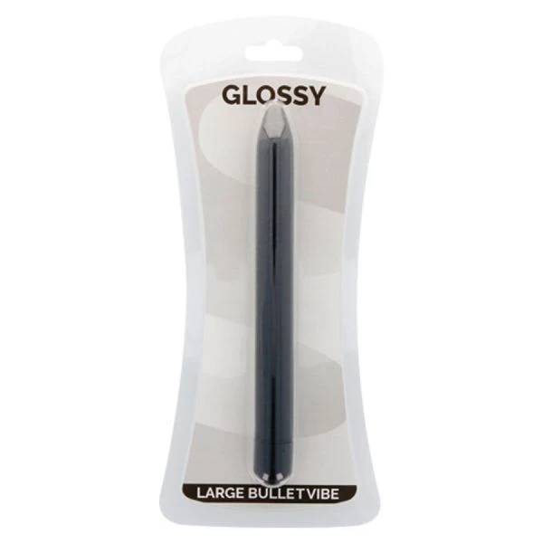 Glossy Schlanker Minivibrator Schwarz, 165 x 18 mm