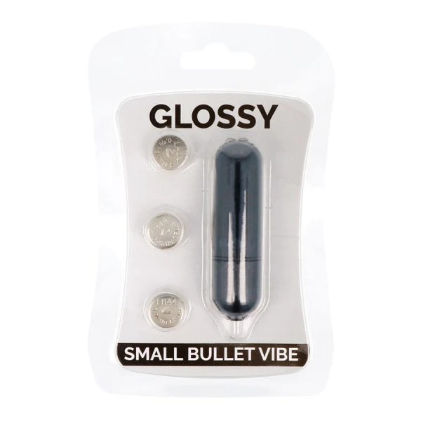 Glossy Kleine Bullet Vibrator zwart, 58 x 18 mm