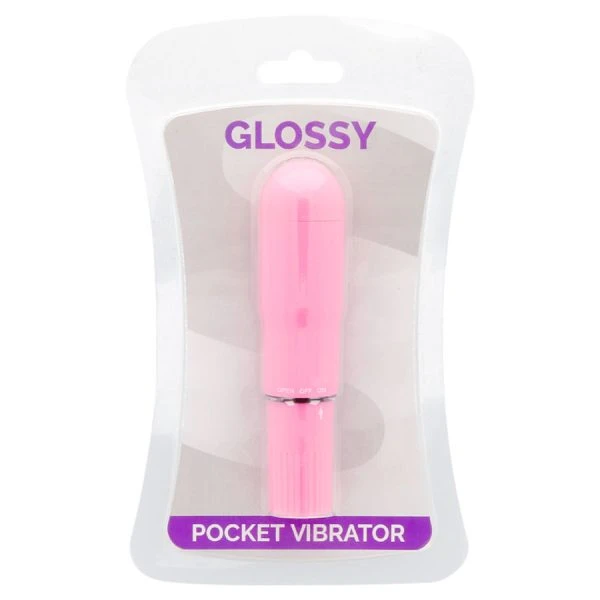 Glossy Taschenvibrator Deep Rose Minivibrator met 1 snelheid