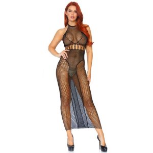 LEG Avenue Dresses Neckholder-Netjurk rugvrij zwart LEG Avenue Dresses Neckholder-Netjurk rugvrij zwart - Afbeelding 3