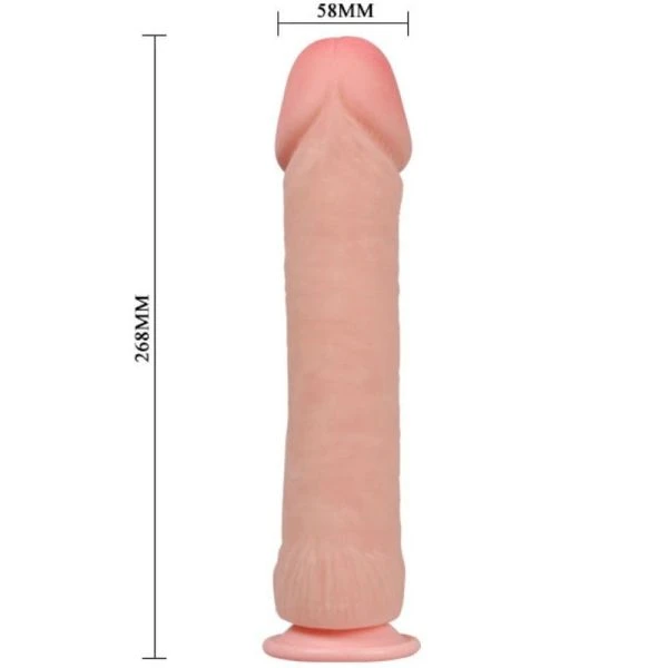 Baile Dildos Realistische Dildo met Zuignap 26 cm, vleeskleurig
