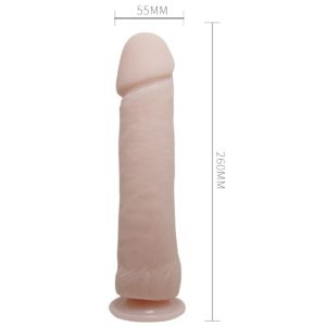 Baile Realistische Dildo met Vibratie en Zuignap 26 cm, vleeskleurig Baile Realistische Dildo met Vibratie en Zuignap 26 cm, vleeskleurig - Afbeelding 2
