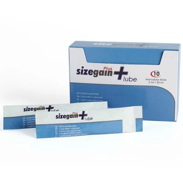 500cosmetics Sizegain Plus Lube Glijmiddel met Koeleffect, 10 zakjes