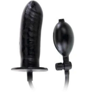 Baile opblaasbare latex dildo met handpomp