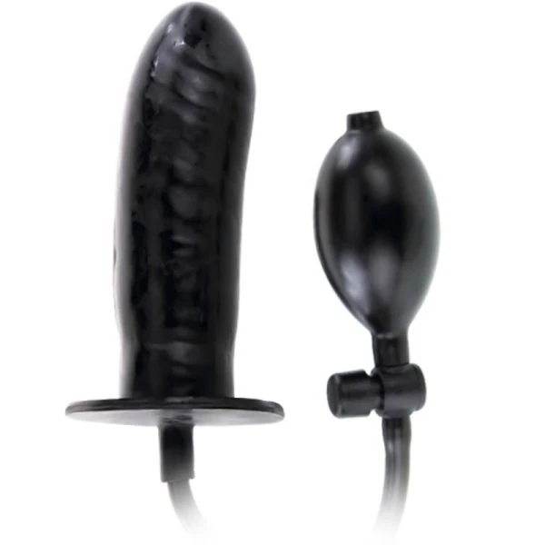 Baile opblaasbare latex dildo met handpomp