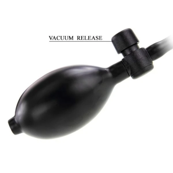 Baile opblaasbare latex dildo met handpomp