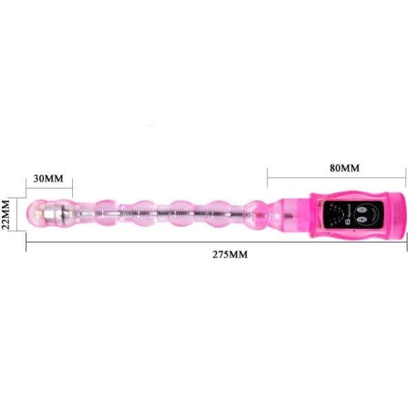 Baile Stimulating Driedelig Roze Stimulator buigbare G-punt vibrator