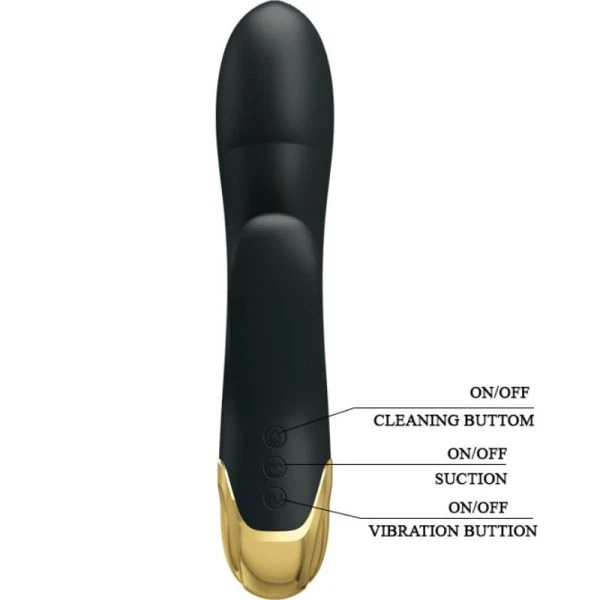 High Tech Pretty Love Naughty Vibrator met zuigfunctie en vibratie