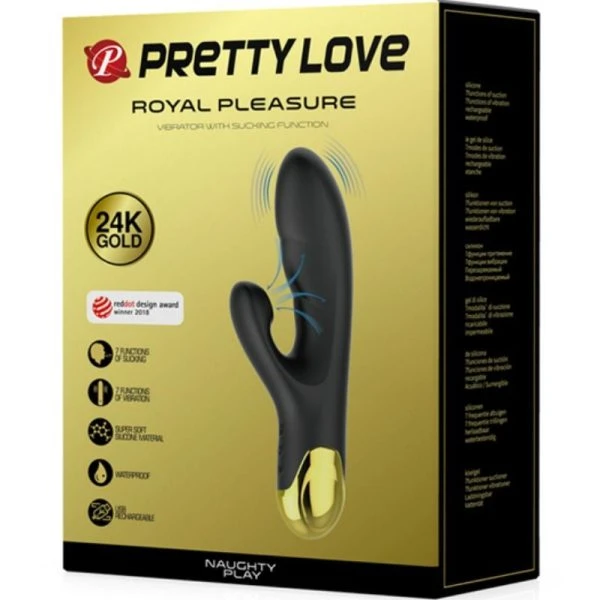 High Tech Pretty Love Naughty Vibrator met zuigfunctie en vibratie