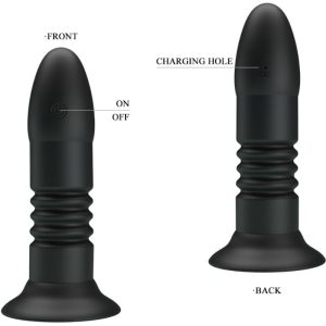 Pretty Love Analplug Magic Jinger mit Auf-und-Ab-Vibration und Fernbedienung, schwarz – Bild 6