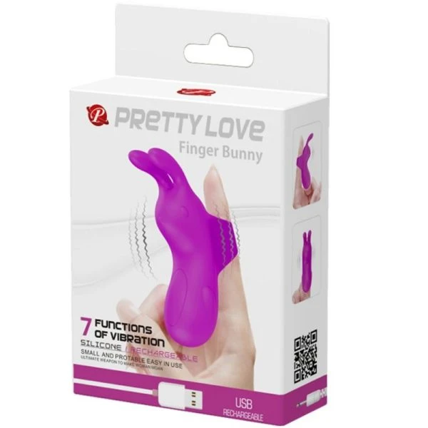 FUN Toys Pretty Love Smart Vingerhoed-Vibrator met Konijn, oplaadbaar FUN Toys Pretty Love Smart Vingerhoed-Vibrator met Konijn, oplaadbaar