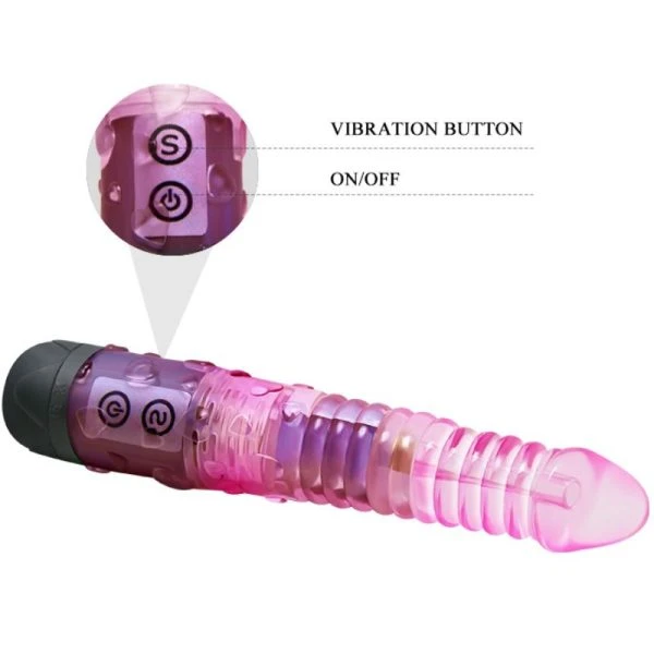 Baile Vibrators Rosa Vibrator met 10 standen en genopte schacht