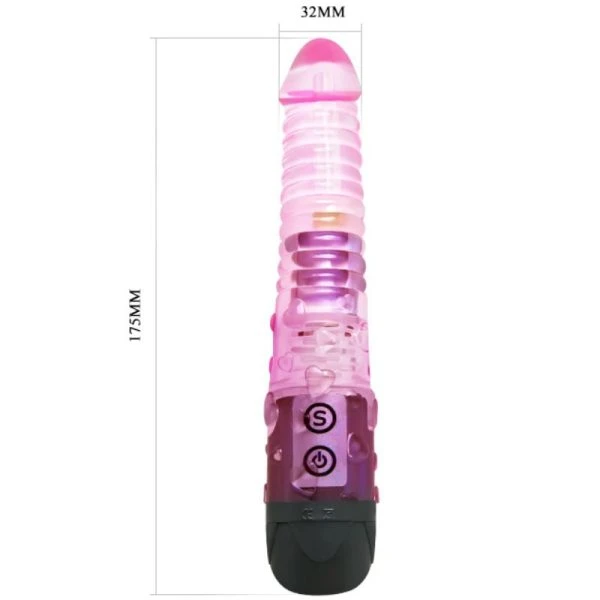 Baile Vibrators Rosa Vibrator met 10 standen en genopte schacht
