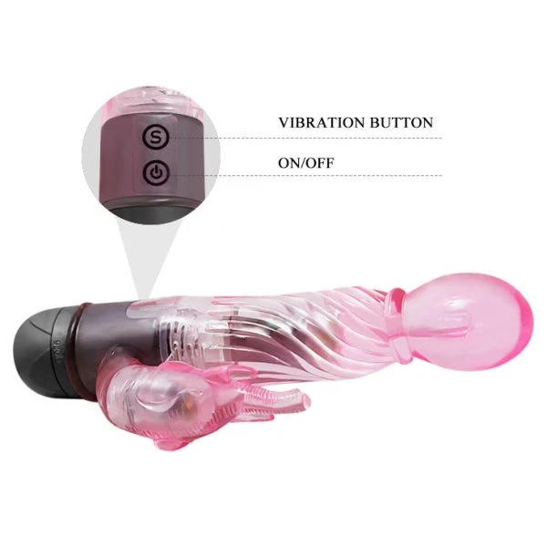 Baile Vibrators Rabbit-Vibrator met clitorisstimulator, 10 standen, roze Baile Vibrators Rabbit-Vibrator met clitorisstimulator, 10 standen, roze
