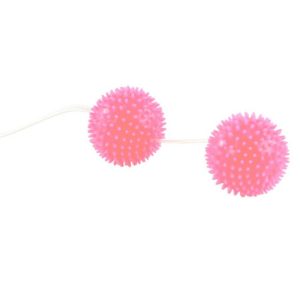 Baile Stimulating liefdesballetjes roze gestructureerd TPR Baile Stimulating liefdesballetjes roze gestructureerd TPR - Afbeelding 1