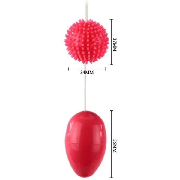 Baile Tweeling gecombineerde anaalballen met nylonkoord Baile Tweeling gecombineerde anaalballen met nylonkoord
