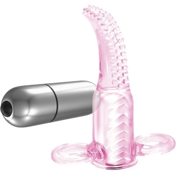 Baile Stimulating Vibrofingerstimulator met 10 modi, discreet en elastisch