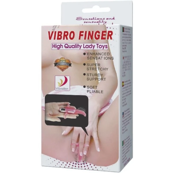 Baile Stimulating Vibrofingerstimulator met 10 modi, discreet en elastisch