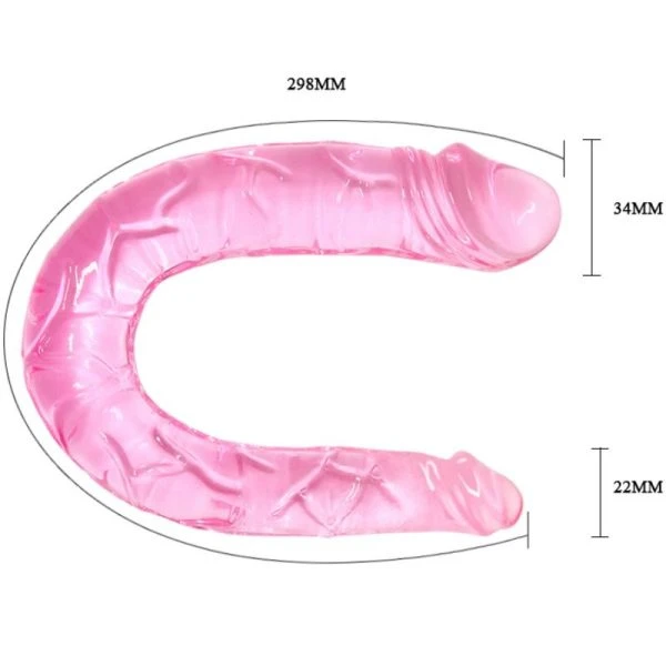 Baile Dildos Dubbele Dildo Dubbel Roze TPR 30,5 cm Baile Dildos Dubbele Dildo Dubbel Roze TPR 30,5 cm