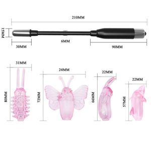 Baile Stimulating Opzetvibrator Tovenaar Toverstafstimulator met 4 Koppen Baile Stimulating Opzetvibrator Tovenaar Toverstafstimulator met 4 Koppen - Afbeelding 3