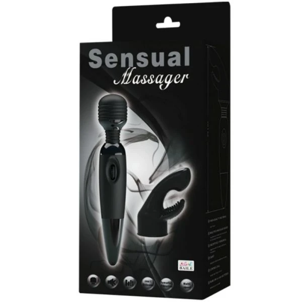 Baile Power Head Massager mit auswechselbarem Kopf, Silikon