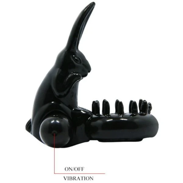 Baile for Him Vibratiering met Konijntje Clitorisstimulator, zwart Baile for Him Vibratiering met Konijntje Clitorisstimulator, zwart