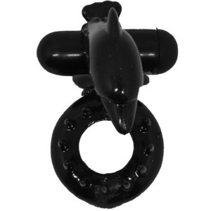 Baile FOR HIM Penisring mit Klitorisstimulator Delphin, schwarz – Bild 2
