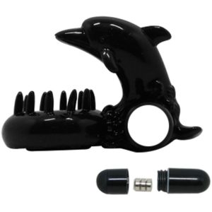 Baile FOR HIM Penisring mit Klitorisstimulator Delphin, schwarz – Bild 6