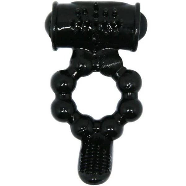 Baile FOR HIM Sweet Ring Ring Vibrationsring mit Doppelstimulator, schwarz