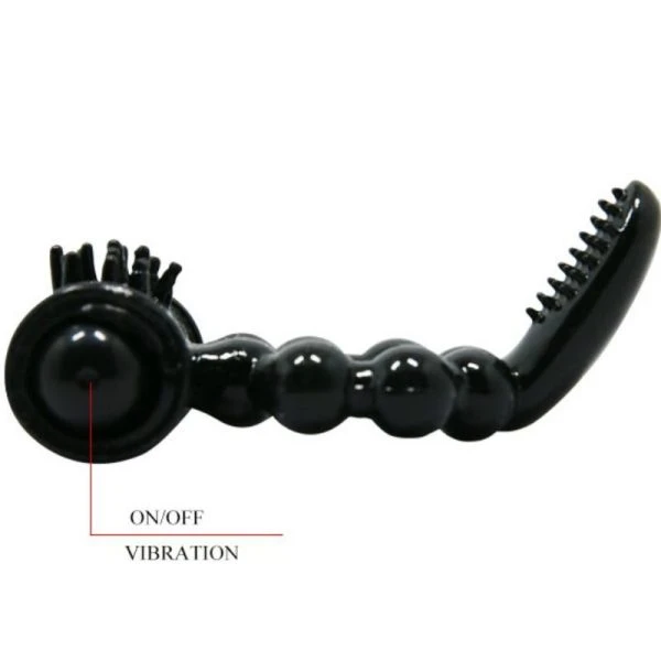 Baile FOR HIM Sweet Ring Ring Vibrationsring mit Doppelstimulator, schwarz