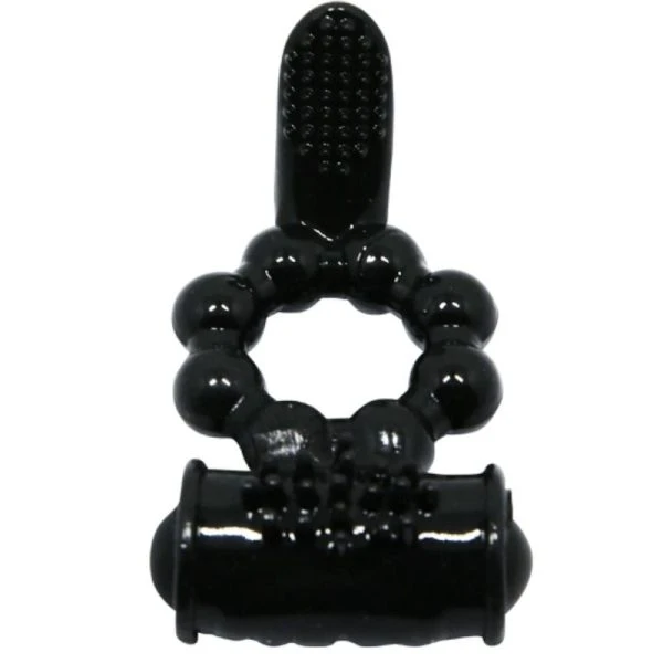 Baile FOR HIM Sweet Ring Ring Vibrationsring mit Doppelstimulator, schwarz