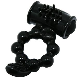 Baile FOR HIM Sweet Ring Ring Vibrationsring mit Doppelstimulator, schwarz – Bild 6