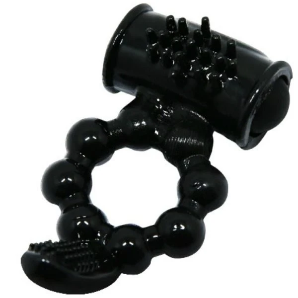 Baile FOR HIM Sweet Ring Ring Vibrationsring mit Doppelstimulator, schwarz