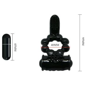 Baile FOR HIM Sweet Ring Ring Vibrationsring mit Doppelstimulator, schwarz Baile FOR HIM Sweet Ring Ring Vibrationsring mit Doppelstimulator, schwarz – Bild 8