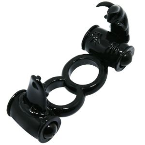 Baile FOR HIM dubbele vibratiering Sweet Ring met clitorisstimulator, zwart Baile FOR HIM dubbele vibratiering Sweet Ring met clitorisstimulator, zwart - Afbeelding 4