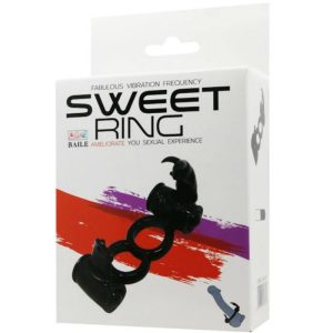 Baile FOR HIM dubbele vibratiering Sweet Ring met clitorisstimulator, zwart Baile FOR HIM dubbele vibratiering Sweet Ring met clitorisstimulator, zwart - Afbeelding 5
