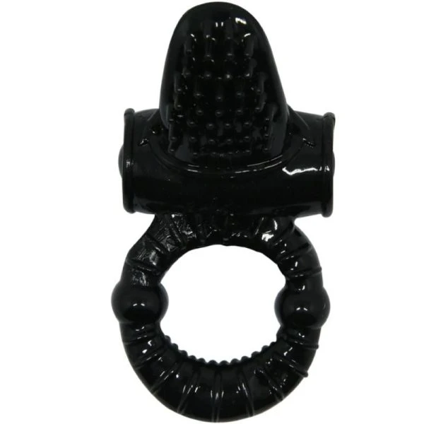 Baile FOR HIM Sweet Ring Vibratiering met Konijn, zwart