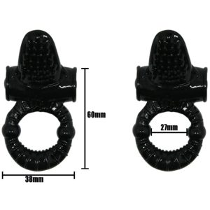 Baile FOR HIM Sweet Ring Vibratiering met Konijn, zwart Baile FOR HIM Sweet Ring Vibratiering met Konijn, zwart - Afbeelding 7