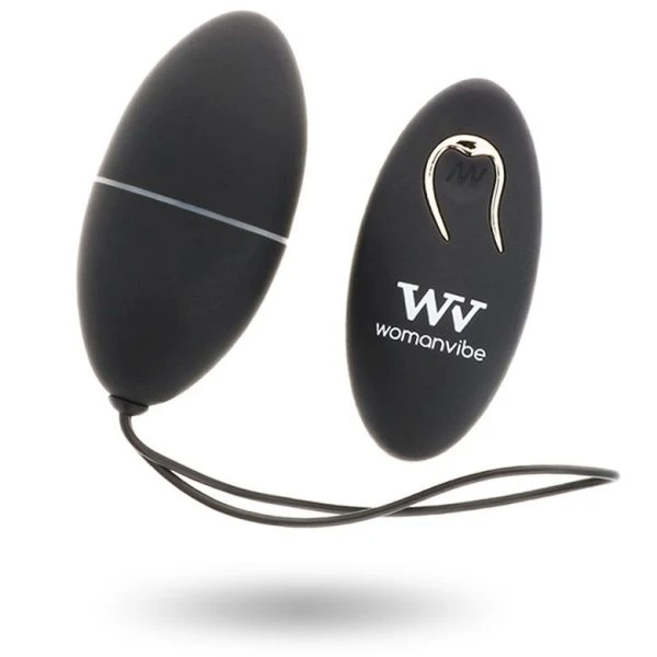 Womanvibe Alsan EGG Afstandsbediening Trillingsei Siliconen Zwart Womanvibe Alsan EGG Afstandsbediening Trillingsei Siliconen Zwart