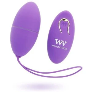 Womanvibe Alsan Vibratie-ei met afstandsbediening, siliconen, paars