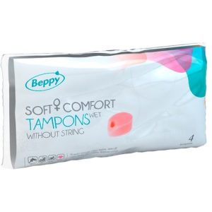 Beppy Soft Comfort Tampons WET 4 stuks voor seks en sport Beppy Soft Comfort Tampons WET 4 stuks voor seks en sport - Afbeelding 1