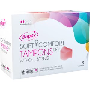 Beppy Soft-Comfort Tampons without String 8 Pieces for Sports, Swimming and Sex Beppy Soft-Comfort Tampons without String 8 Pieces for Sports, Swimming and Sex - Image 1