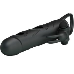 FOR HIM Pretty Love Siliconen Penishuls met Vibratie 14 cm zwart FOR HIM Pretty Love Siliconen Penishuls met Vibratie 14 cm zwart - Afbeelding 7